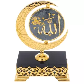 Obsidian table composition "Star of the East" with enamel