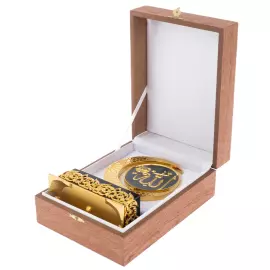 Obsidian table composition "Star of the East" with enamel