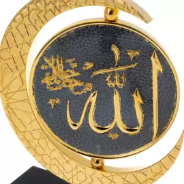 Obsidian table composition "Star of the East" with enamel