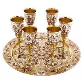 Vodka set for 6 people, Zlatoust