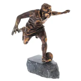 Bronze statuette "Garrincha" on a marble stand