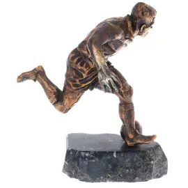 Bronze statuette "Garrincha" on a marble stand