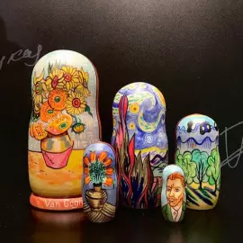 Matryoshka doll for 5 seats "Van Gogh" (19 cm)