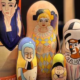 Matryoshka doll for 5 seats "Pablo Picasso" (19 cm)