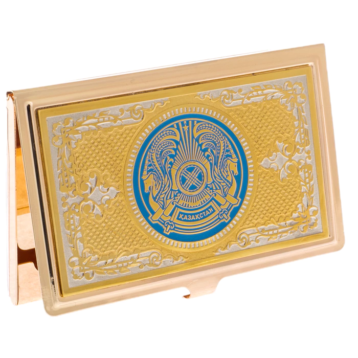 Business set: business card holder, pen, bullet flash drive