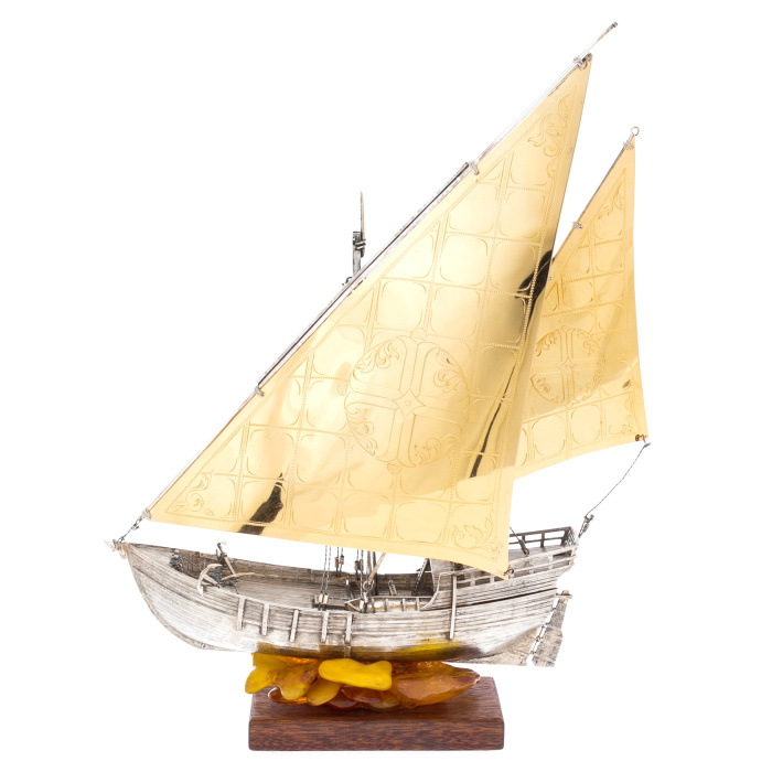 The silver ship "Sea Eagle"