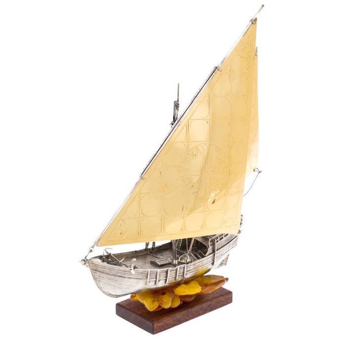 The silver ship "Sea Eagle"