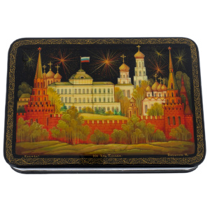Шкатулка "Москва" Воронин, Палех