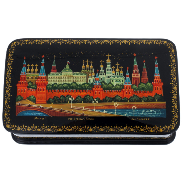 Шкатулка "Москва" Бикина, Палех