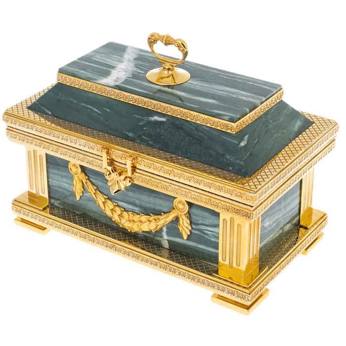 A casket made of ophicalcite