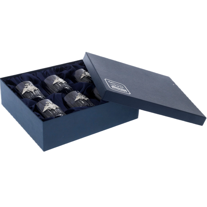 A set of whiskey glasses for 6 people