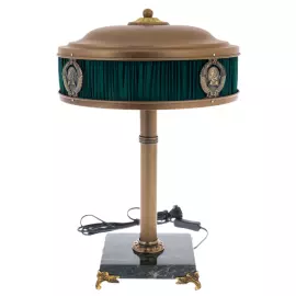 Table lamp "Narkomovskaya" on a stand made of a coil