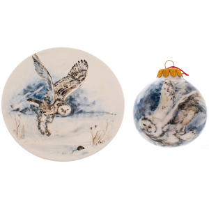 A set of gift porcelain "Polar Region. The Owl"
