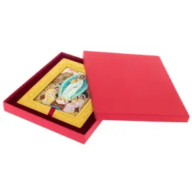 Икона "Воскресение Христово" на натуральном перламутре в золотой раме