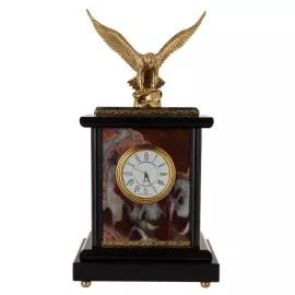 Часы каминные "Орел" (яшма, долерит)