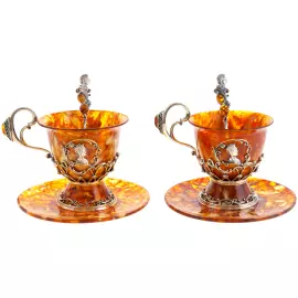 Чайный набор из янтаря "Екатерина" на 2 персоны