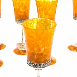 Набор для напитков из янтаря "Антик" на 6 персон