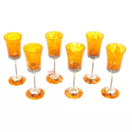 Набор для напитков из янтаря "Антик" на 6 персон