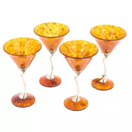 Набор для напитков из янтаря "Изобилие" на 4 персоны