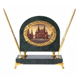 Jade writing set "Views of Moscow"