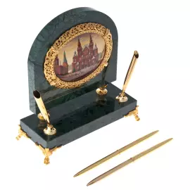 Jade writing set "Views of Moscow"