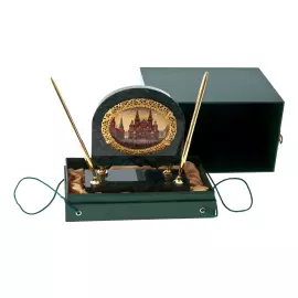 Jade writing set "Views of Moscow"