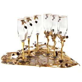 Набор для шампанского "Малина" Златоуст Набор для шампанского "Малина" Златоуст