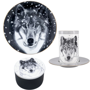 A gift set made of porcelain "Totem. The Wolf"