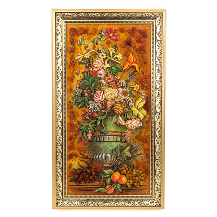Three-dimensional amber painting "Still Life"