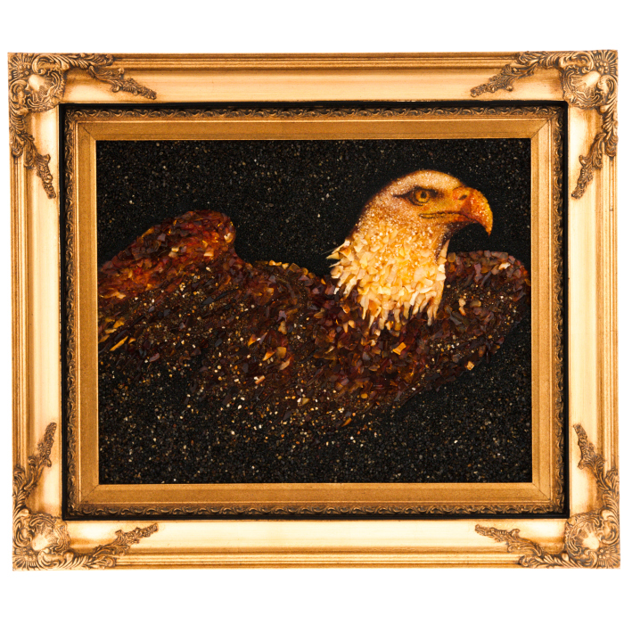 Amber painting "Freedom" (eagle)