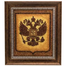 Картина из янтаря "Герб РФ"