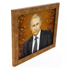 Amber painting "Portrait of Vladimir Putin"
