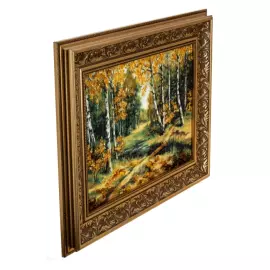 Картина из янтаря "Березовая роща"