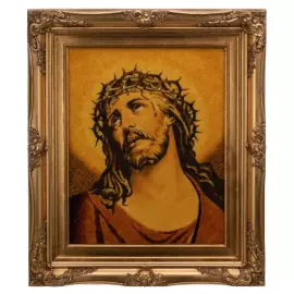 Картина из янтаря "Иисус Христос"