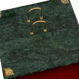 Настольный письменный набор "Герб РФ" из змеевика