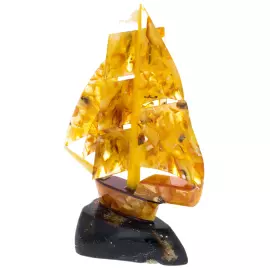 Souvenir made of amber "Sailboat" small