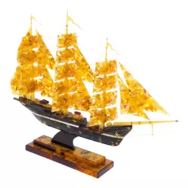 Корабль из янтаря "Каравелла" малая