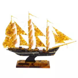 Корабль из янтаря "Каравелла" малая
