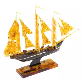 Корабль из янтаря "Каравелла" малая