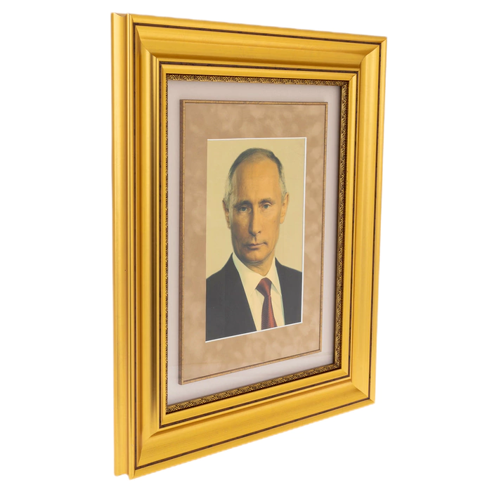 Портрет В.В. Путина на сусальном золоте