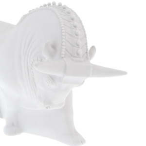 Porcelain sculpture "Samson the Bull" white