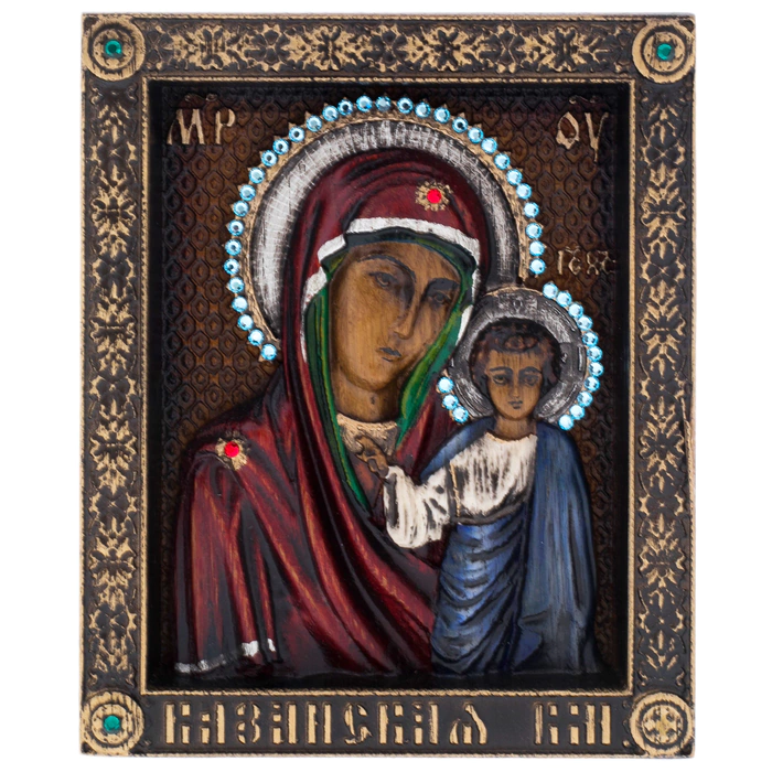 Oak icon "Kazan Mother of God"
