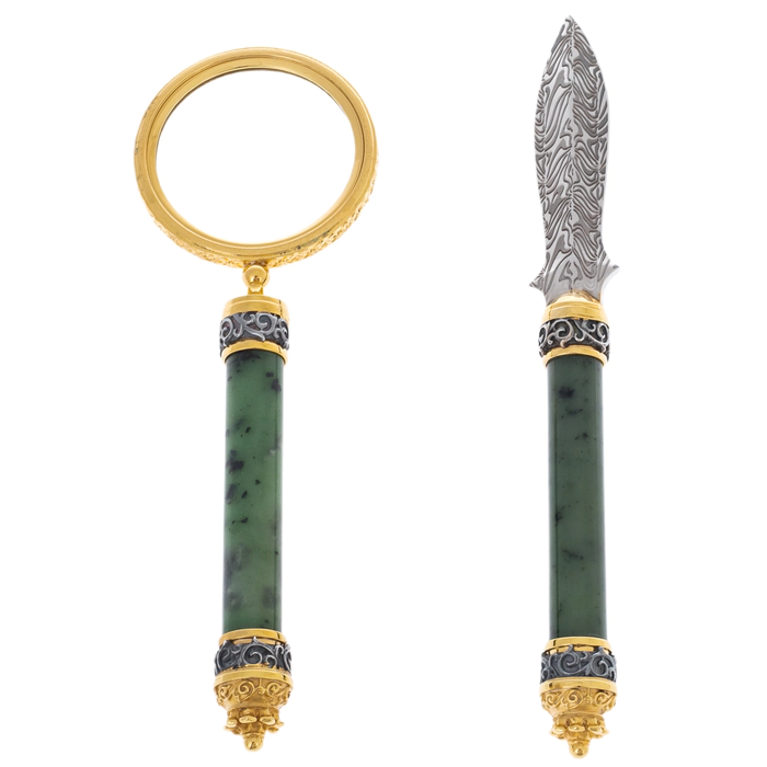 Cabinet set made of jade, Zlatoust