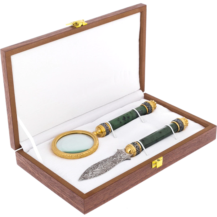 Cabinet set made of jade, Zlatoust