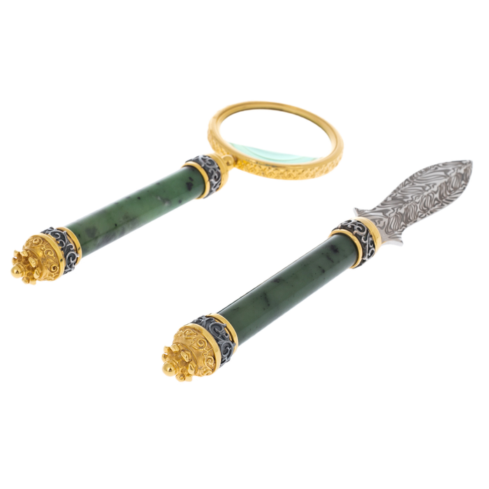 Cabinet set made of jade, Zlatoust