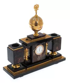 Письменный набор из яшмы с позолотой "Держава" Златоуст