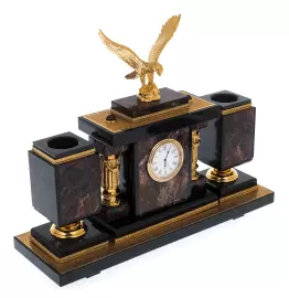 Письменный набор из яшмы с позолотой "Держава" Златоуст