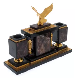 Письменный набор из яшмы с позолотой "Держава" Златоуст