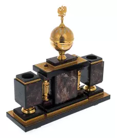 Письменный набор из яшмы с позолотой "Держава" Златоуст