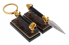 Письменный набор из яшмы с позолотой "Держава" Златоуст